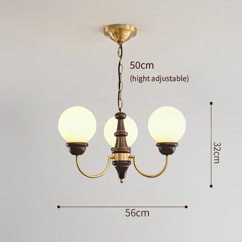 Lustre Luxe cuivre LED verre rond salon chambre décor intérieur salle à manger - vue 12 sur 12