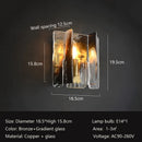 All Copper Living Room Wall Lamp, Modern Luxury Tv Wall Designer Glass Pendant Lamp Minimalist Nordic Bedroom Bedside Lamp