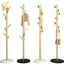 Metal Standing Holder for Purse, Tree with Light, Luxury Rock Plate Base, Marble Scarf and Bag Rack, Minimalist Stand