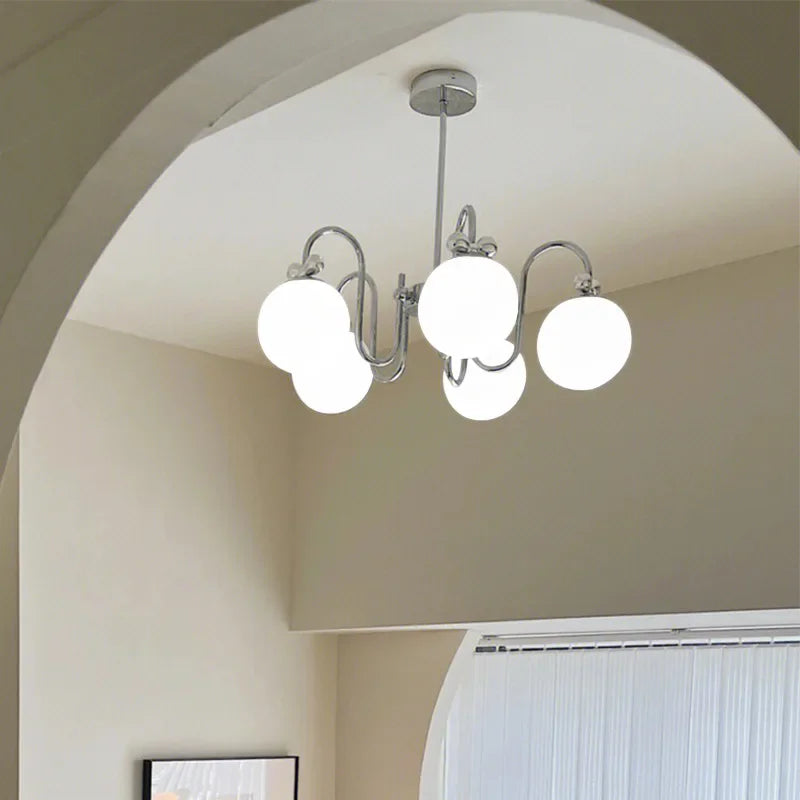 plafonnier led suspendu en forme d'arc romantique décoratif - vue 4 sur 12