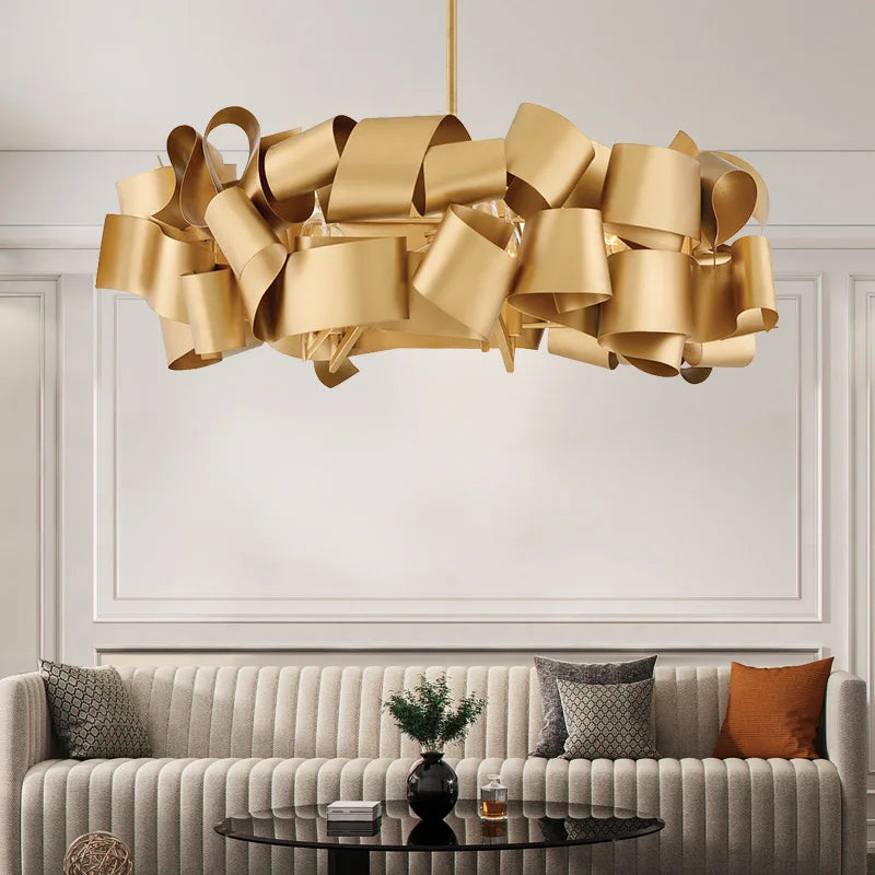 suspension design postmoderne minimaliste luxe pour villa restaurant - vue 3 sur 7