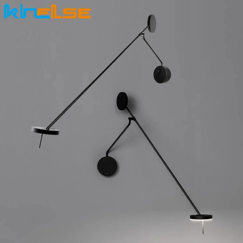 applique murale led à bras oscillant style industriel