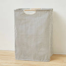 56*40*27CM Japanese Cotton Linen Dirty Clothes Basket, Folding Portable Fabric Laundry Basket，Bathroom Waterproof Storage Basket