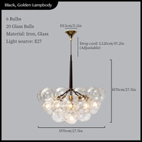 suspension moderne en verre pour décoration intérieure élégante