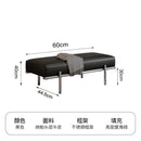 Stainless Steel Shoe Changing Bench, Long Stool, Italian Minimalist Leather, Bed-End Seat, Light, Luxury