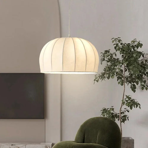 suspension nordique wabi-sabi en cocon de soie décoratif - vue 2 sur 9