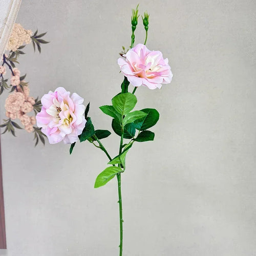 fleurs artificielles deux têtes roses décoration élégante pour intérieur