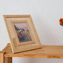 cadre photo bohème en osier pour décoration unique et moderne