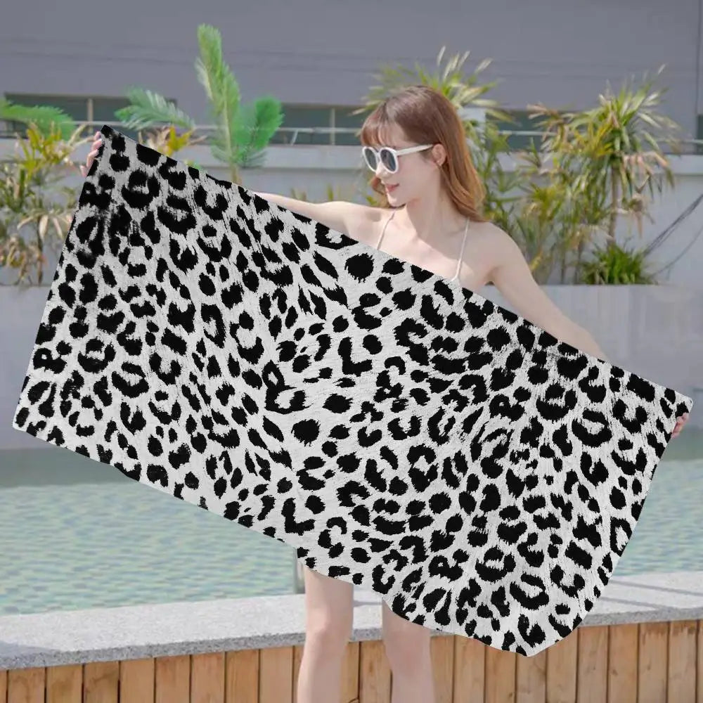 Serviette de bain microfibre motif animal cartoon enfant - vue 7 sur 7
