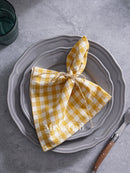 Serviette de table vichy coton style champetre reutilisable
