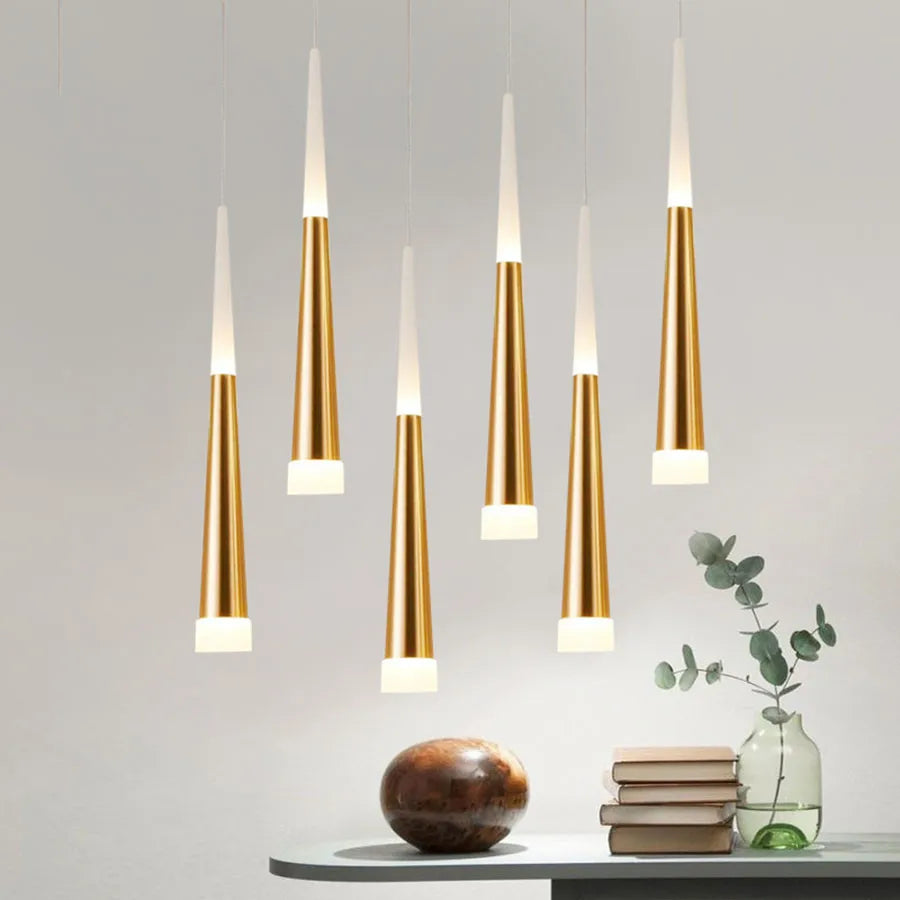 Nordique Long Tube chambre chevet Suspension lampe cuisine Suspension île salle à manger Table Suspension Suspension lumière - vue 4 sur 11