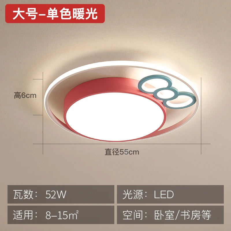 plafonnier led rond pour enfants protection des yeux éclairage doux - vue 8 sur 15
