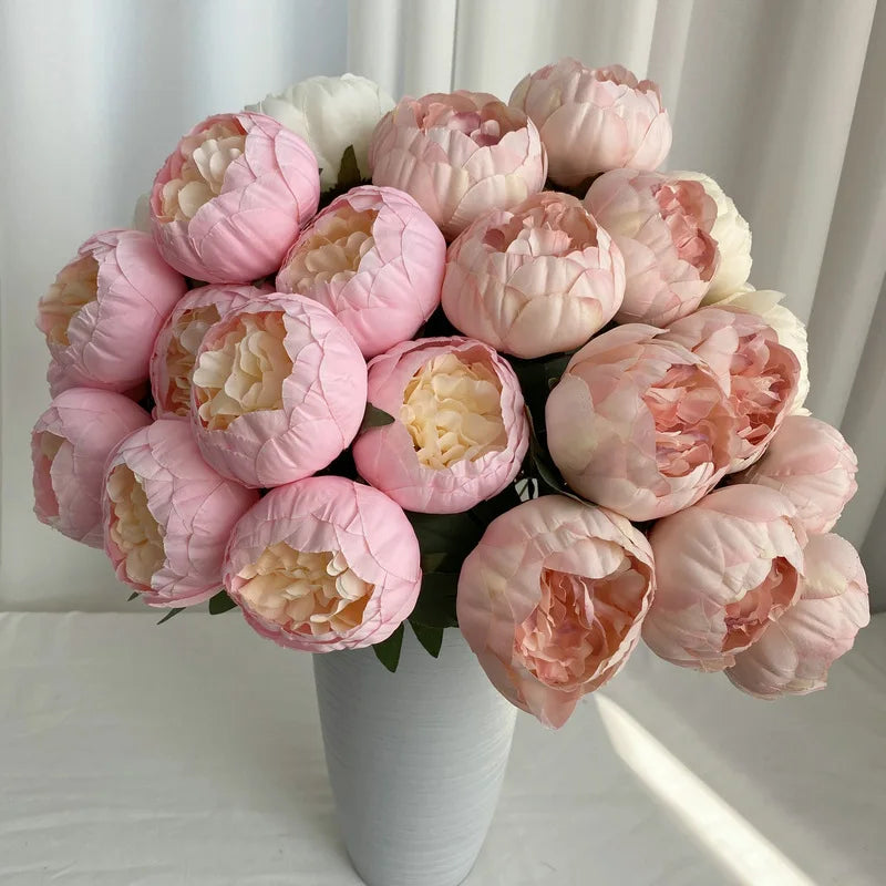 bouquet de pivoines artificielles pour mariage et décoration élégante - vue 4 sur 21