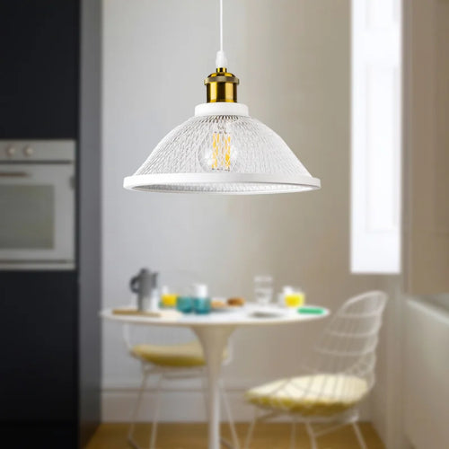 SANDYHA moderne créatif suspension rétro Style industriel grille lampes LED pour chambre chevet salle à manger décor lustres - vue 4 sur 10
