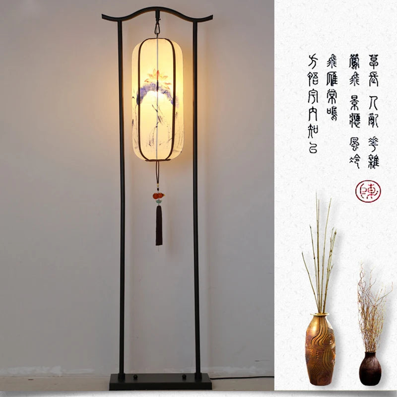 lampadaire classique en tissu pour décoration intérieure - vue 5 sur 13