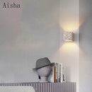 Decorative minimalist industrial style cement LED wall light