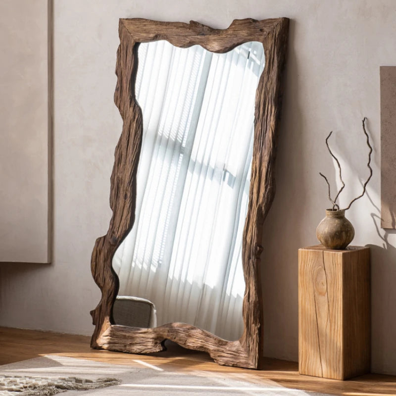 miroir moderne de luxe sur pied en bois décoratif pour la maison - vue 6 sur 18