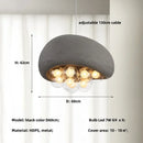 Minimalist wabi sabi style pendant chandelier with LED lighting