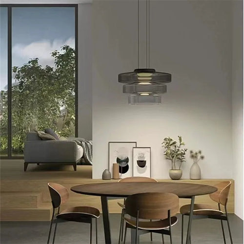 Designer glass pendant light for modern minimalist decor - vue 4 sur 24