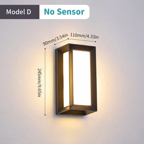 applique murale led extérieure avec détecteur de mouvement automatique - vue 8 sur 20