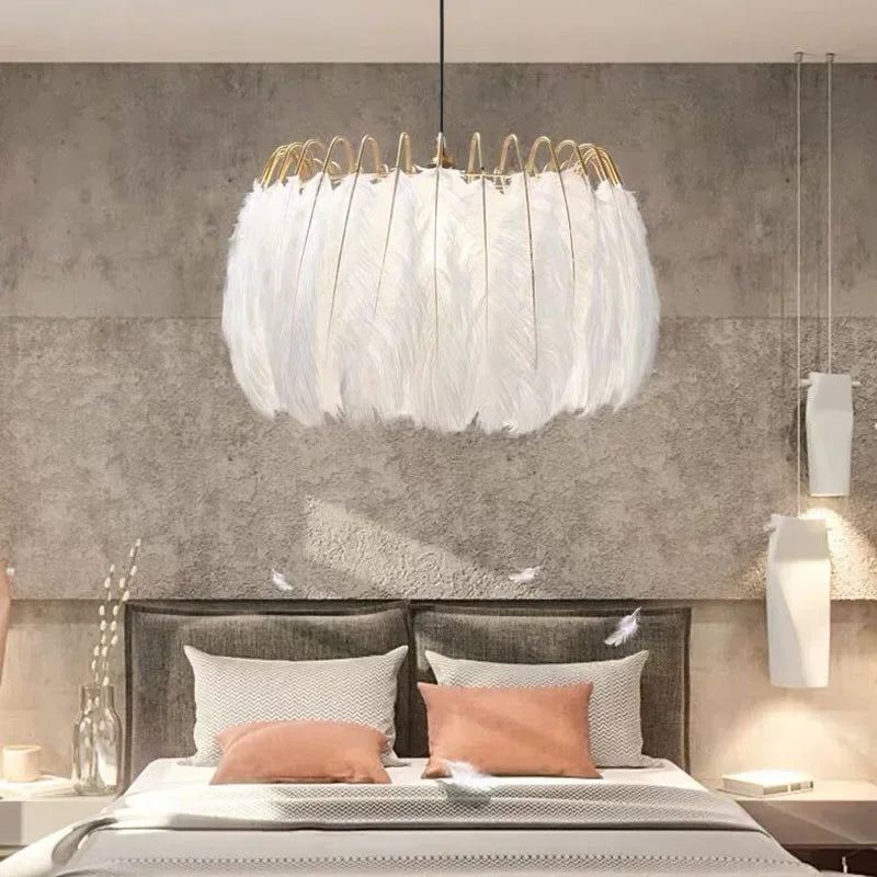 applique murale en plumes moderne chaleureuse et romantique créative - vue 5 sur 8