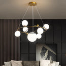 Minimalist glass LED pendant for interior decoration