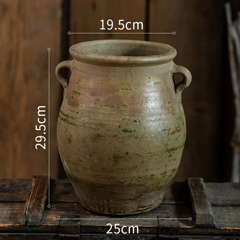 jardinières en poterie rustiques pour décoration intérieure et extérieure