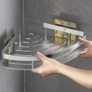étagère d'angle murale porte-serviettes et porte-shampoing sans perçage