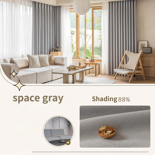 Rideau occultant uni style moderne pour salon chambre