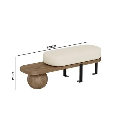tabouret nordique en bois massif pour chaussures et repos - vue 21 sur 27
