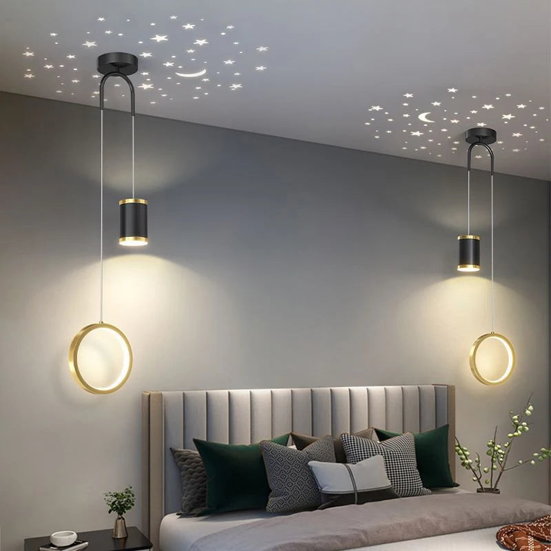 lustre led moderne à suspension pour intérieur nordique décoratif - vue 3 sur 9