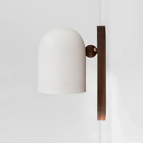 2024 Walnut Wood Iron, Simple Modern Wabi-sabi style, Wall Sconce for Bedroom, Bedside, Living, Dining Room, Corridor Aisle - vue 4 sur 10