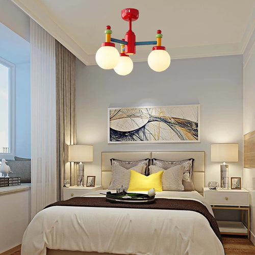 Modern metal chandelier for elegant and colourful interior decor - vue 2 sur 11