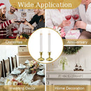 6PCS Brass Gold Taper Candle Holders, Vintage Metal Candlestick Holders For Dinner Room Table Centerpiece Gold Mantel