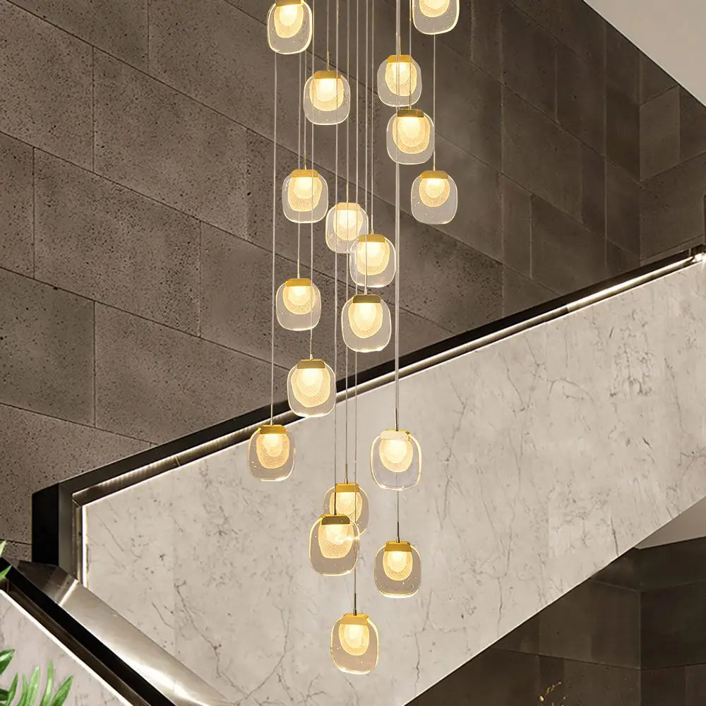 suspension moderne en cristal pour éclairage décoratif intérieur - vue 5 sur 20