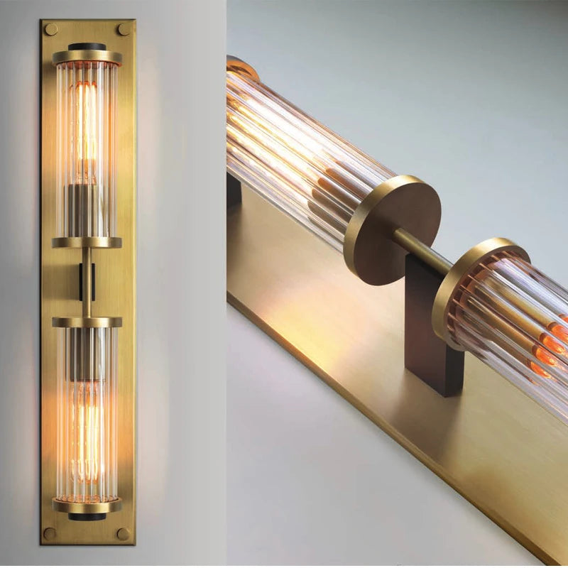 applique murale led minimaliste de luxe post-moderne en cuivre - vue 5 sur 7