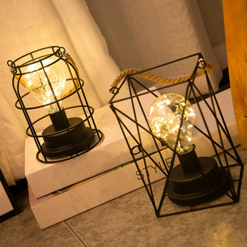 rétro-fer-forgé-lampe-table-bureau-lecture-veilleuse