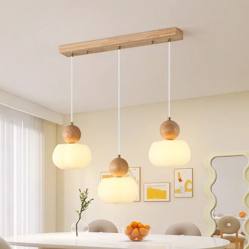 suspension nordique en bois massif pour décoration intérieure - vue 3 sur 10