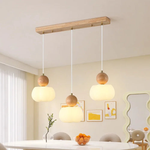 suspension en bois massif pour décoration intérieure moderne