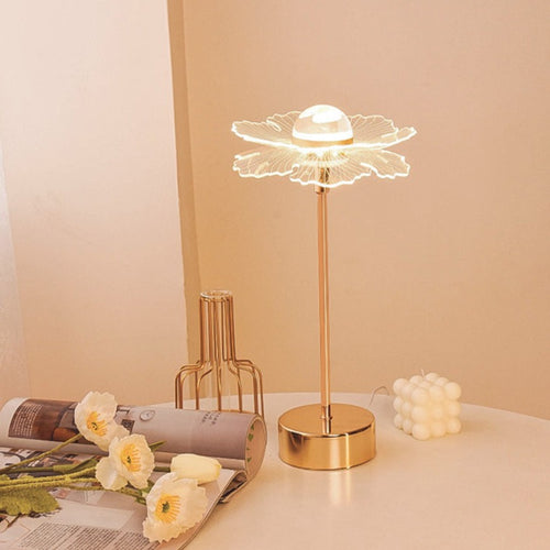 Lampe à poser style vintage LED en métal doré Anila - vue 6 sur 11