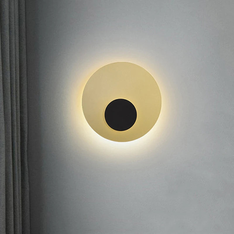 applique murale led lune dorée style nordique décoratif
