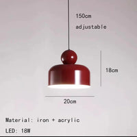 lustre led moderne avec cordon métallique ajustable