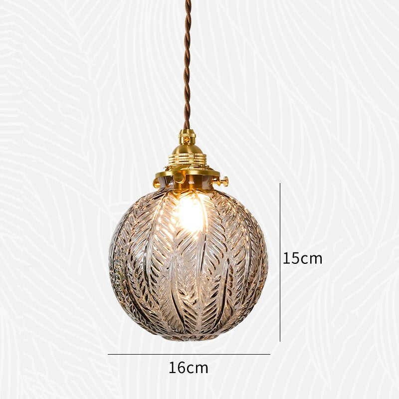 suspension laiton verre salle manger bar - vue 8 sur 9