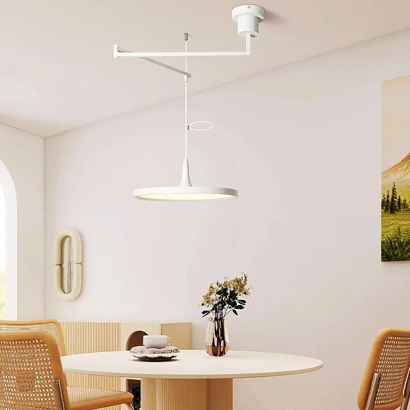 Modern Dining Table Pendant Lamps Swing Arm Hanging Light UFO Chandelier Lamp Restaurant Living Room Bar Kicthen Island Fixture - vue 3 sur 17