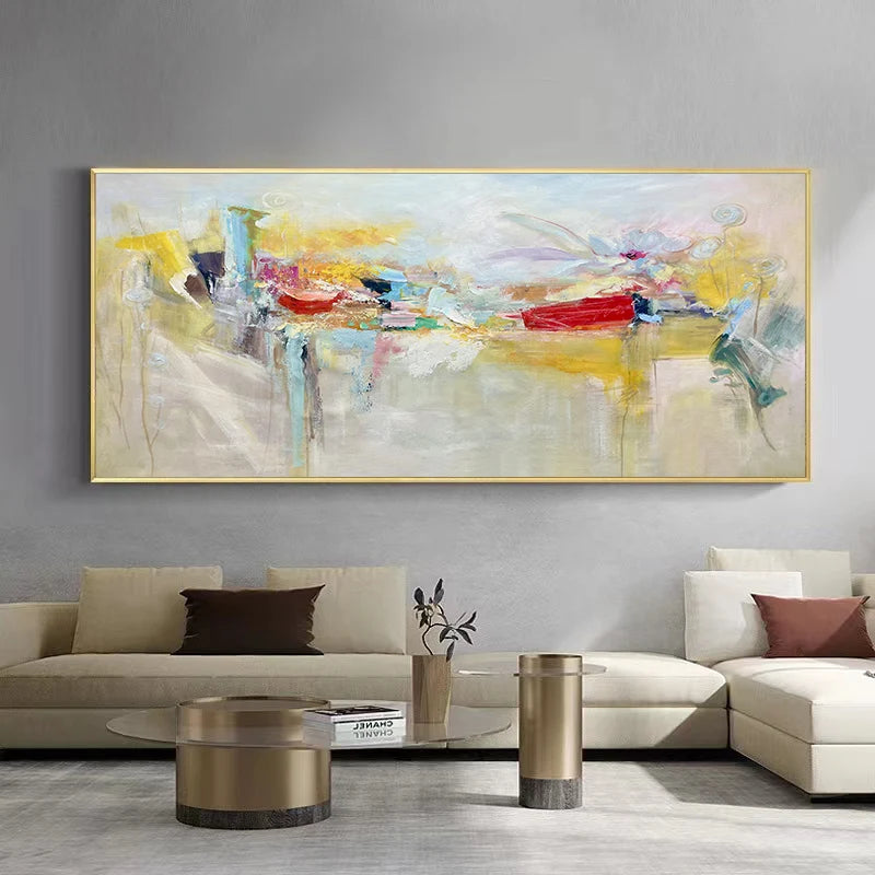 Tableau peinture abstraite personnalisée décorative peinte à la main sur toile - vue 5 sur 7