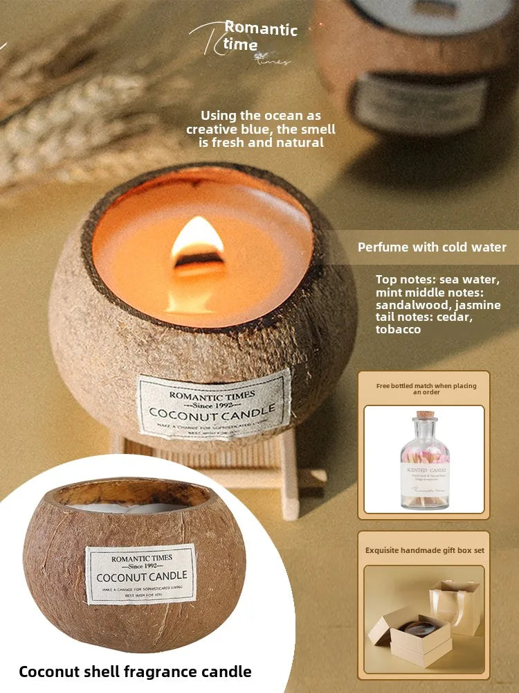 coffret cadeau bougie parfumée noix de coco souvenir de noël - vue 17 sur 20
