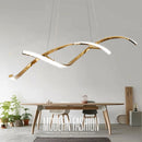 lustre moderne minimaliste en acier inoxydable pour restaurant et bar