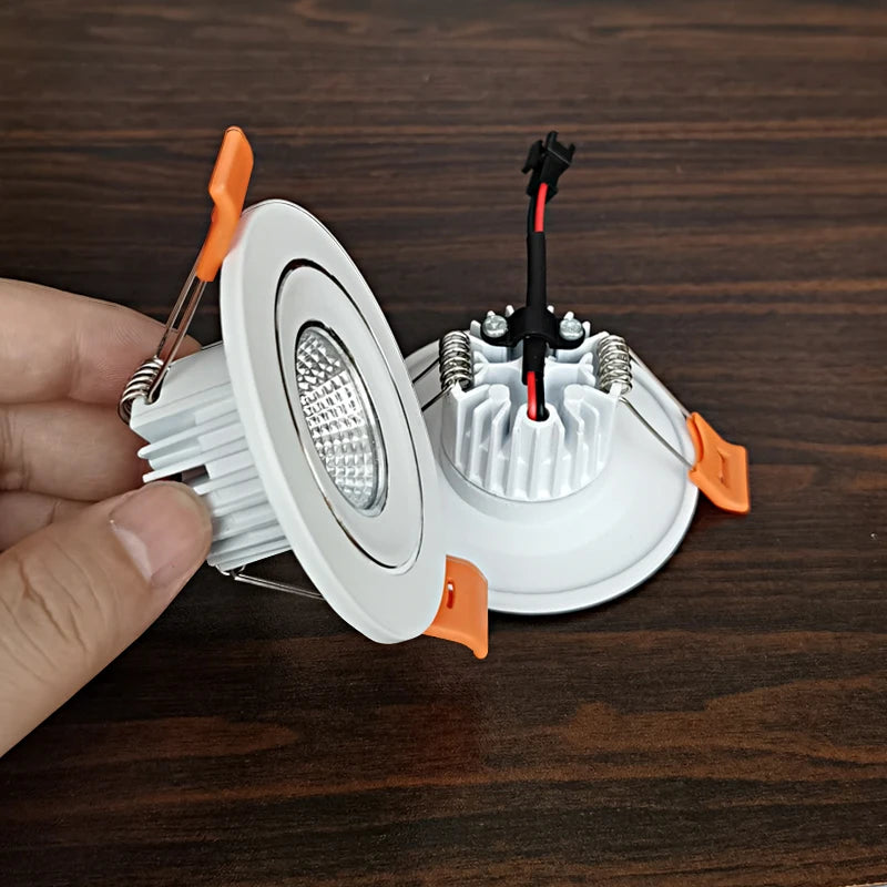 mini spot encastré led intérieur petit spot intégré avec pilote - vue 6 sur 8