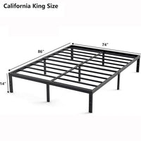 Metal Bed Frame – Heavy Duty Mattress Foundation with Anti-slip Steel Slat Support, Durable Platform Base with Underbed Storage