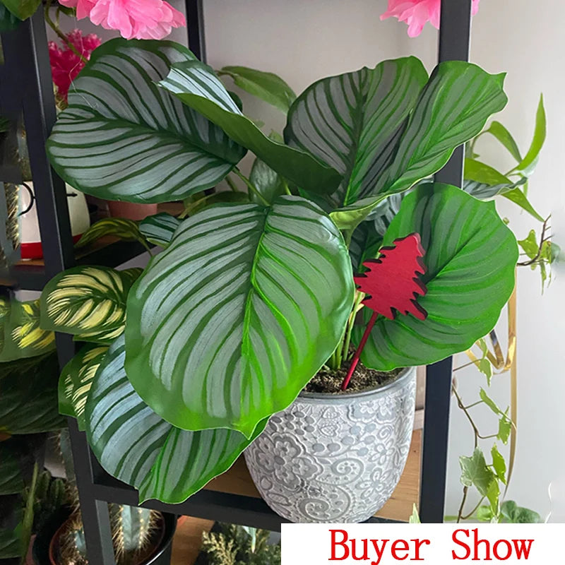 plante artificielle monstera tropicale décoration murale jardin - vue 8 sur 9